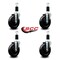Service Caster 5'' Hard Rubber Wheel Swivel 1-3/8'' Expanding Stem Caster, 4PK SCC-EX20S514-HRS-138-4 - alternate 2